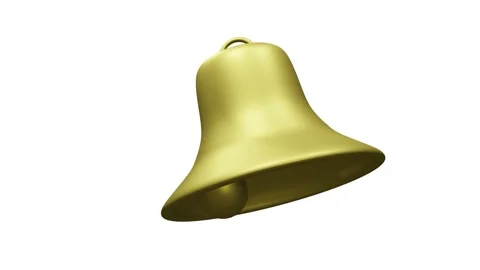 3D animation of notification bell. 4K UHD 3840x2160 seamless loop Stock Footage 237935013