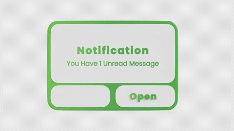 3D Animation of Notification Button Stock Footage 293488833