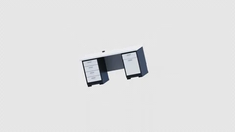 3D Animation of Office Desk Stock Footage 296589476