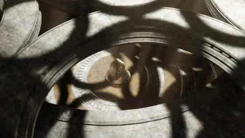 3D animation of an old style clock place... | Stock Video | Pond5