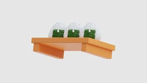 3D Animation of Onigiri Stock Footage 303882595
