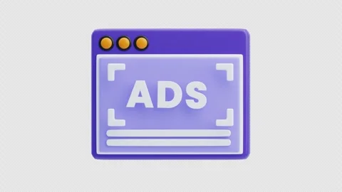 3D Animation of Online ad click in web window Stock Footage 311921464