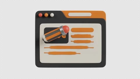 3D Animation of Online Blogging Stock Footage 293816135