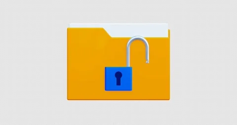 3D animation. Opening closed documents and folders. Stock Footage 266428492