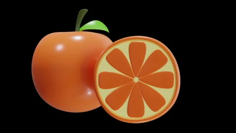 3D Animation of Orange Fruit Video stock 286770211