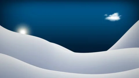 3d animation over winter landscape. Aerial view of snowy landscape Stock Footage 164613963