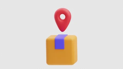 3D Animation of Package Location Stock Footage 313790972