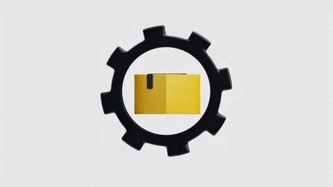 3D Animation of Package Management Gear Stock Footage 337035272