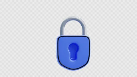 3D Animation of padlock security symbol Stock Footage 317439551