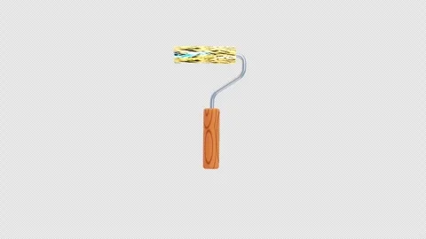 3D Animation of Paint roller tool Stock Footage 329829642