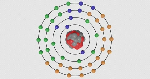 3D animation of a Palladium ( Pd , Z=46 ) atom on a transparent background Video stock 346010531