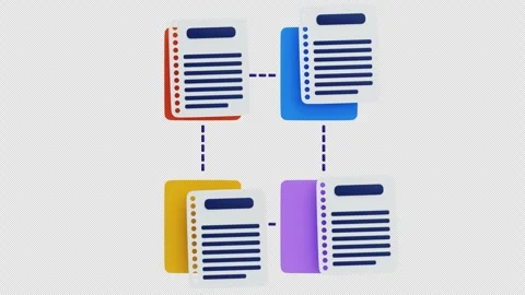 3D Animation of Paper Notes Stock Footage 296631494