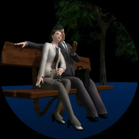 3d animation of park characters 動画素材 234986552