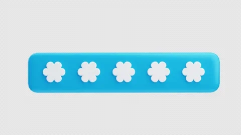 3D Animation of password field with symbols Stock Footage 317439550