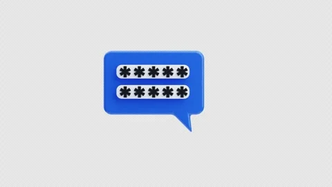 3D Animation of Password Message Security Stock Footage 337035229