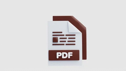 3D Animation of PDF File 3D Icon. File Format Concept 動画素材 315022249