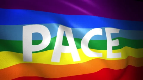 3D Animation of Peace Flag Waving Stock Footage 236940817