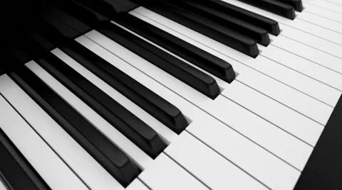 3D animation of piano keyboard, loop-able Видео 50528617