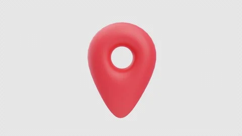 3D Animation of Pin Location Stock Footage 313279688