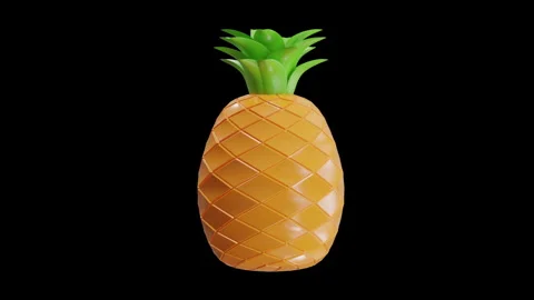 3D Animation of Pineapple Stock Footage 286921114