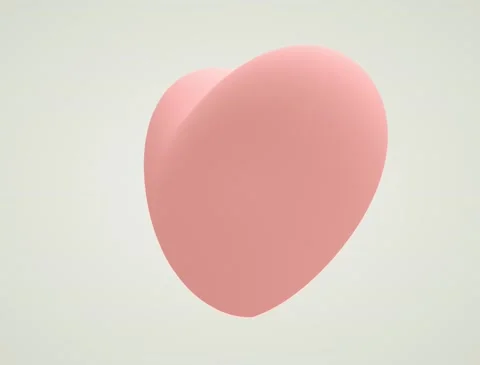 3D animation of pink heart Stock Footage 165827090