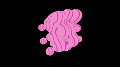 3D animation of pink liquid shape. 4k seamless 3D animation. Stock Footage 263320079