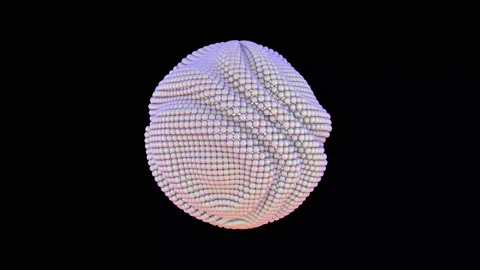 3D animation of a pink silver sphere in balls. Stock Footage 201072628