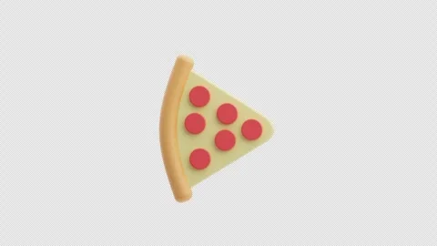 3D Animation of Pizza Slice Stock Footage 296631228