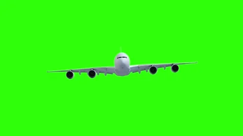 3D animation of a plane seen the front - loop - 3D rendering Video stock 270935670