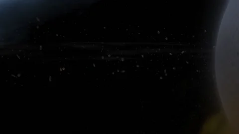 3D animation - a planet with an asteroid belt Video stock 166022614