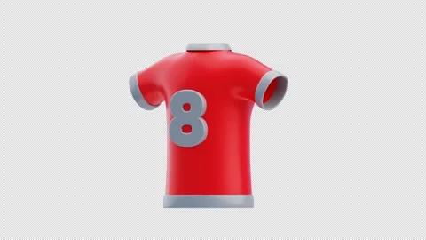 3D Animation of Player T-Shirt Stock Footage 306061026