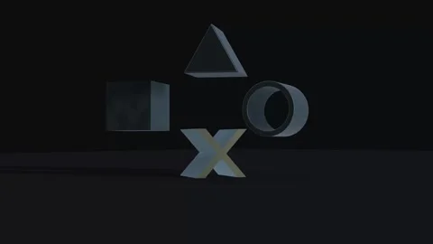 3D Animation of Playstation Controller Buttons Stock Footage 308002473