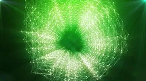 3D animation Plexus net. Stock Footage 64144263