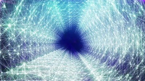 3D animation Plexus net. Stock Footage 64144329