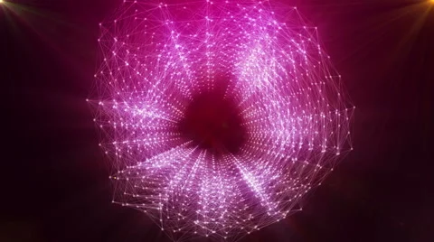 3D animation Plexus net. Stock Footage 64145456
