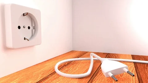 3D animation of a plug entering a socket Stock Footage 117406498