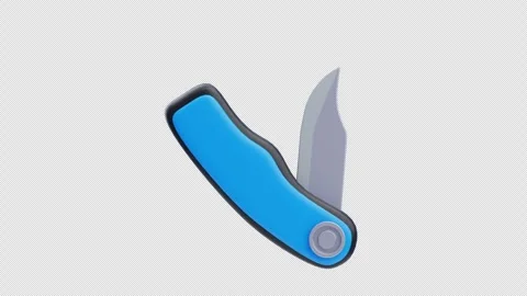 3D Animation of Pocket Knife Stock Footage 310027920