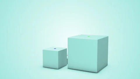 3d animation podium packaging presentation green background with tracking po Video stock 249891533