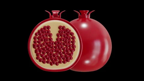 3D Animation of Pomegranate Stock Footage 286921545