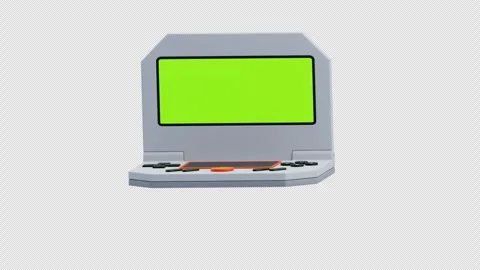 3D Animation of Portable dual screen game device Stock Footage 312303700