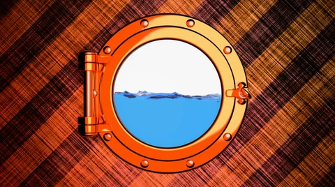 3D animation of the porthole of sinking ship or submarine 動画素材 65367190