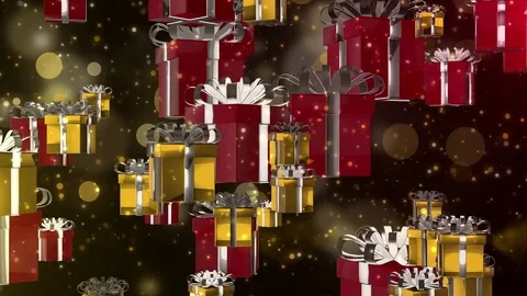 3D animation present box gift for holiday Christmas or sale promotion background Stock Footage 71098127