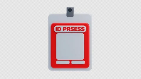 3D Animation of Press ID card with journalist photo Stock Footage 314320842