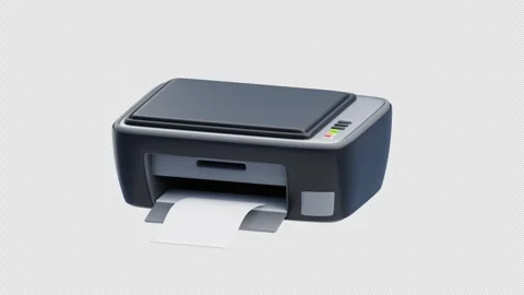3D Animation of Printer Stock Footage 296629979