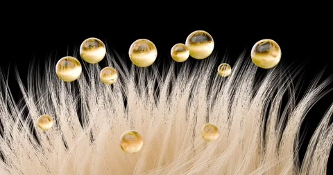 3d animation is the process of restoring split ends of blonde hair Stock Footage 296420551