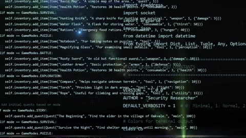 3d animation of programming code or software language developing application Stock Footage 305406354