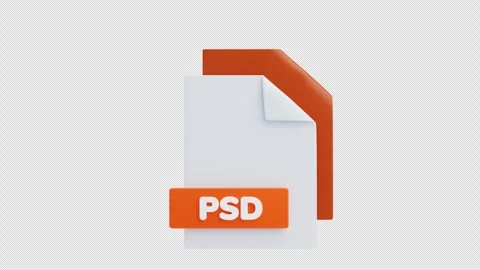 3D Animation of PSD File 3D Icon. File Format Concept Stock Footage 315022247