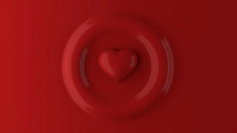 3d animation of pulsating red heart Stock Footage 124687530