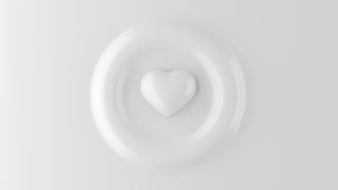 3d animation of pulsating white heart Stock Footage 124687507