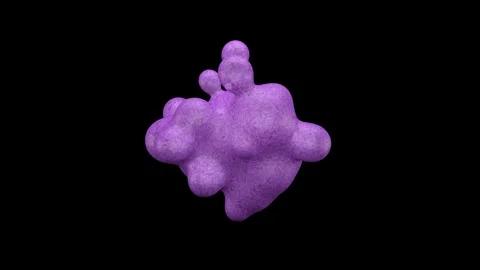 3D animation of purple abstract smooth liquid shape. Stock Footage 242931007